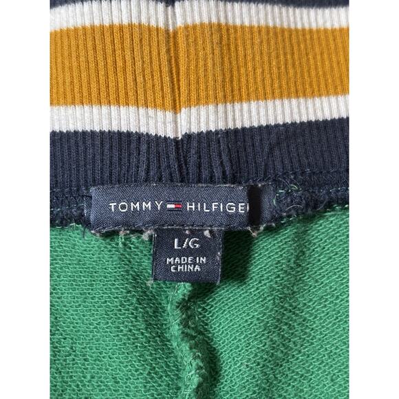 Tommy Hilfiger Sweat Shorts Womens Large Green‎ Elastic Waist Casual Logo - Picture 7 of 10